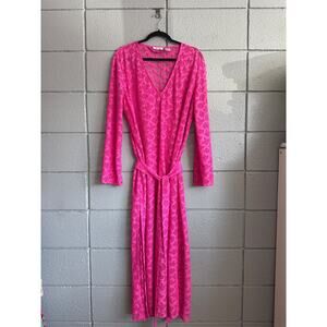 Stylest Quick Drying Lace Maxi Cover Up in Magenta size 2X